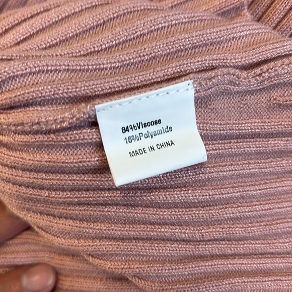 Merokeety Pink Bodycon Ribbed Maxi Dress Women’s L - Picture 4 of 9